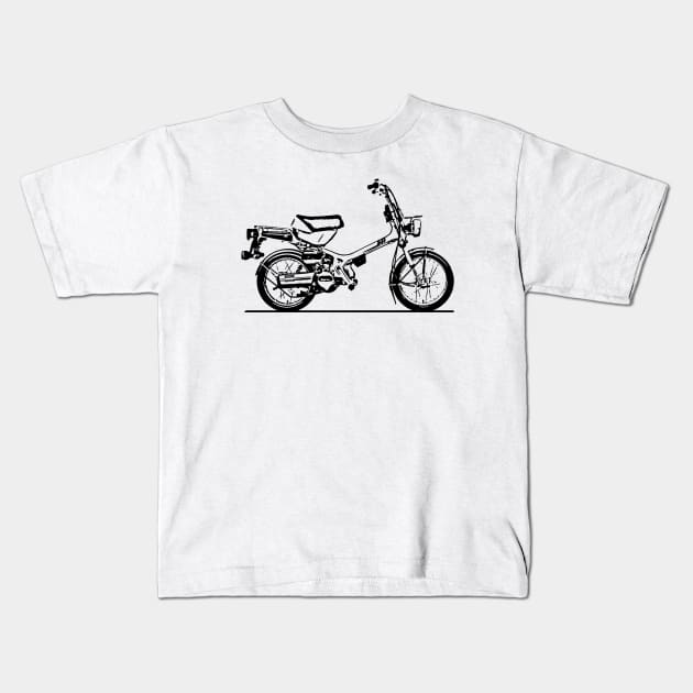 NC50 Express Motorcycle Sketch Art Kids T-Shirt by DemangDesign